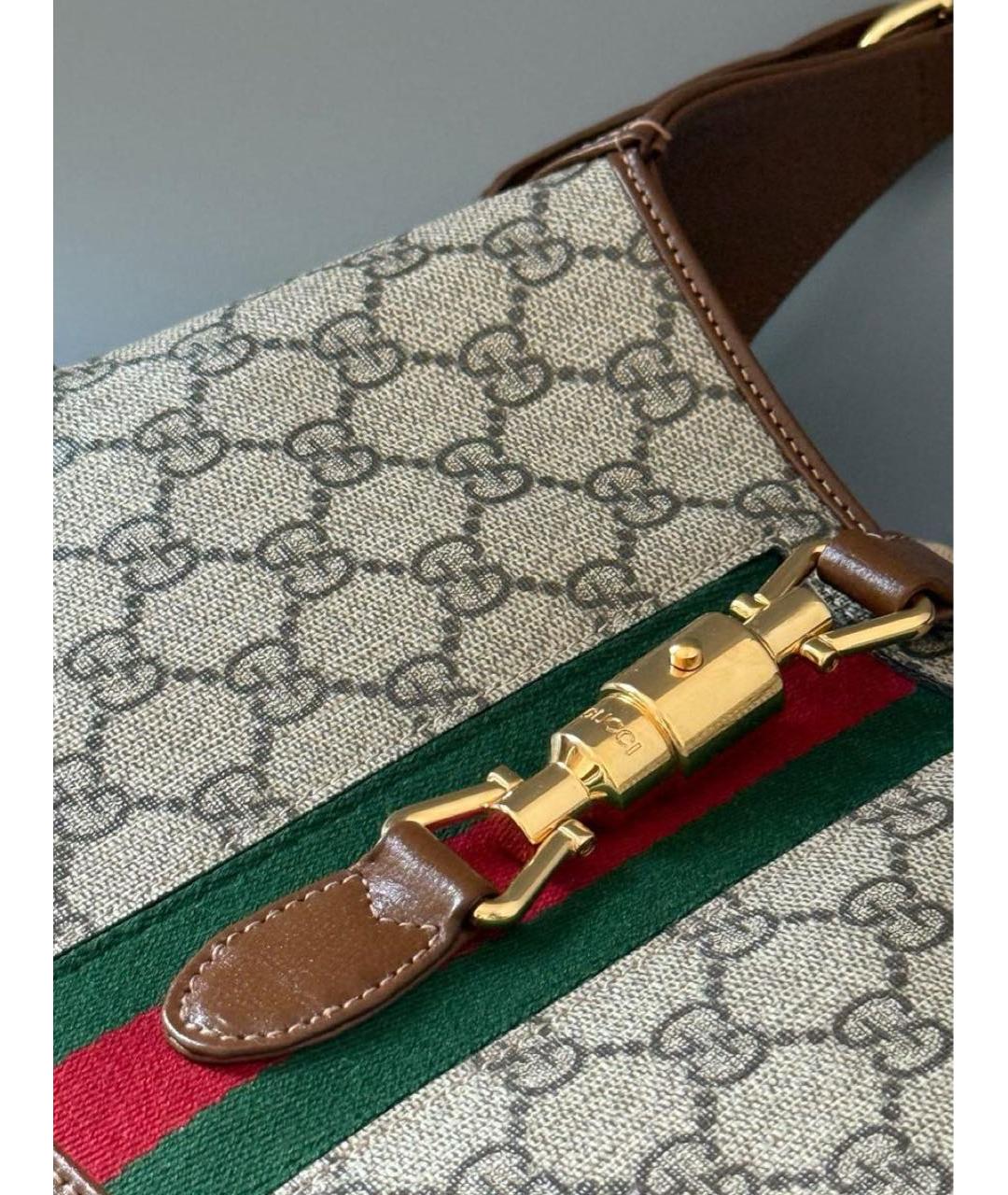 GUCCI Коричневая кожаная сумка с короткими ручками, фото 7