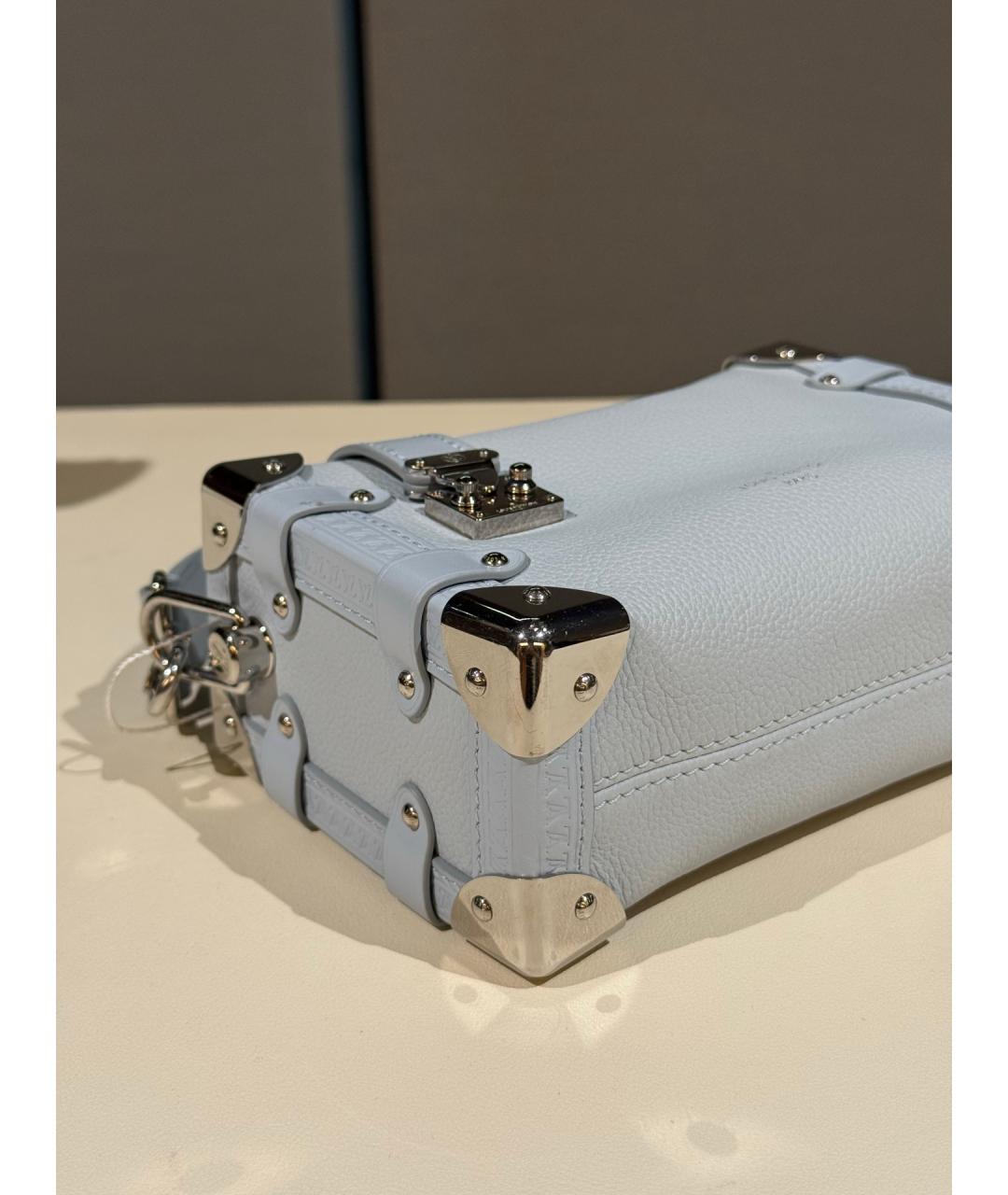 LOUIS VUITTON Голубая кожаная сумка через плечо, фото 8