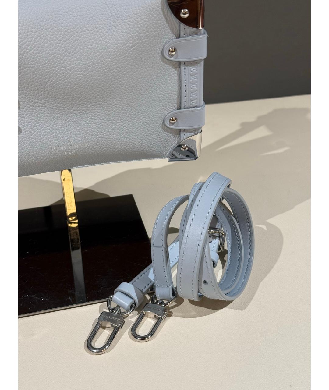 LOUIS VUITTON Голубая кожаная сумка через плечо, фото 2