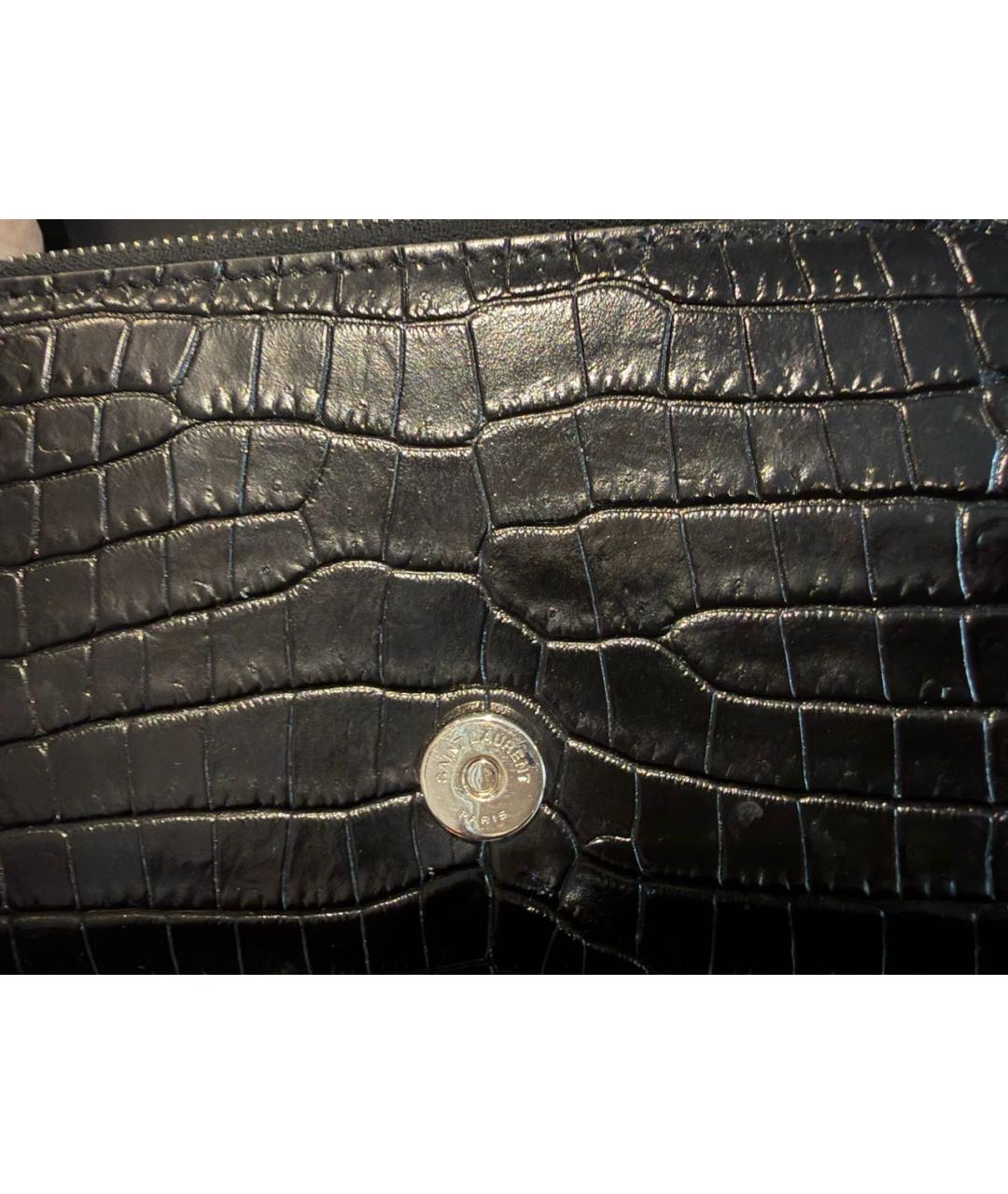 SAINT LAURENT Черная кожаная поясная сумка, фото 5