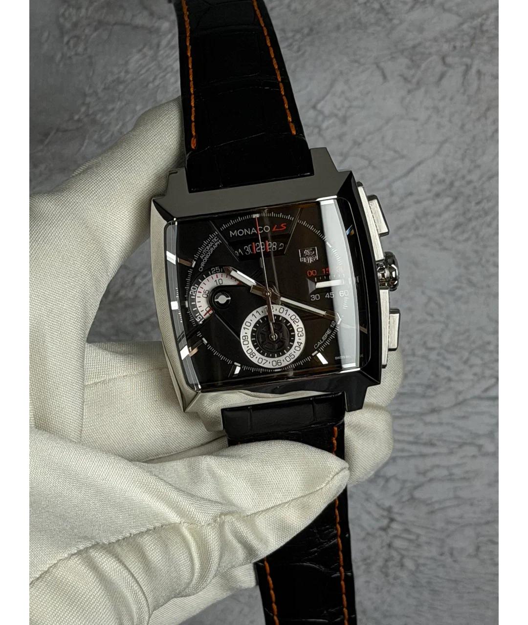 TAG HEUER Черные металлические часы, фото 2