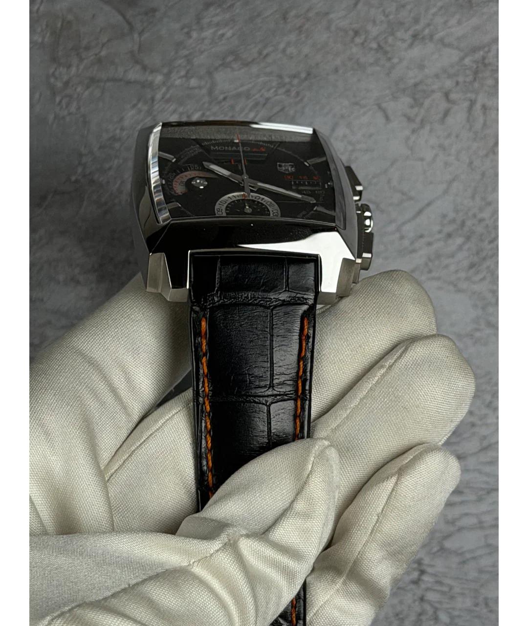 TAG HEUER Черные металлические часы, фото 5