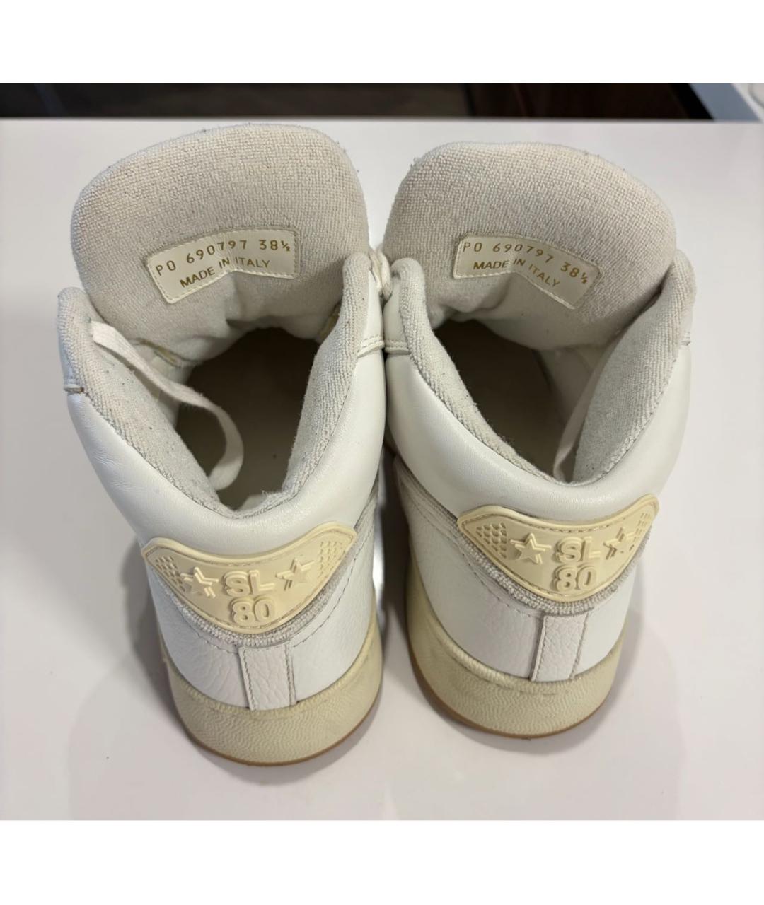 SAINT LAURENT Белые кожаные кеды, фото 4