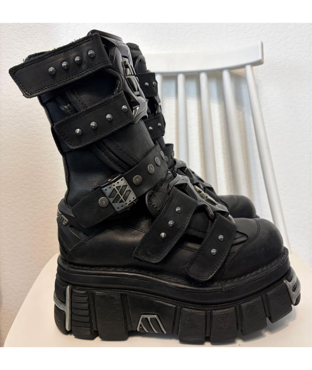 VETEMENTS Черные кожаные ботинки, фото 9