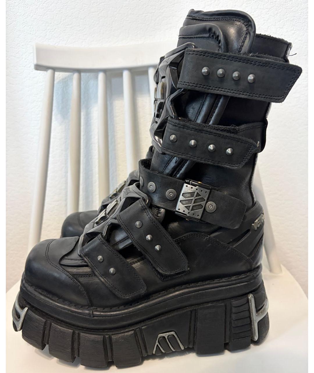 VETEMENTS Черные кожаные ботинки, фото 3