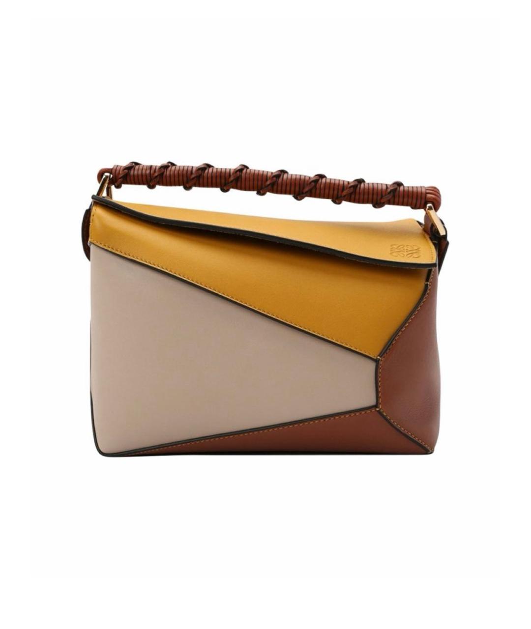 LOEWE Коричневая кожаная сумка тоут, фото 9