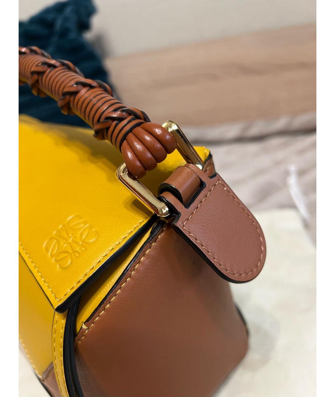 LOEWE Коричневая кожаная сумка тоут, фото 8