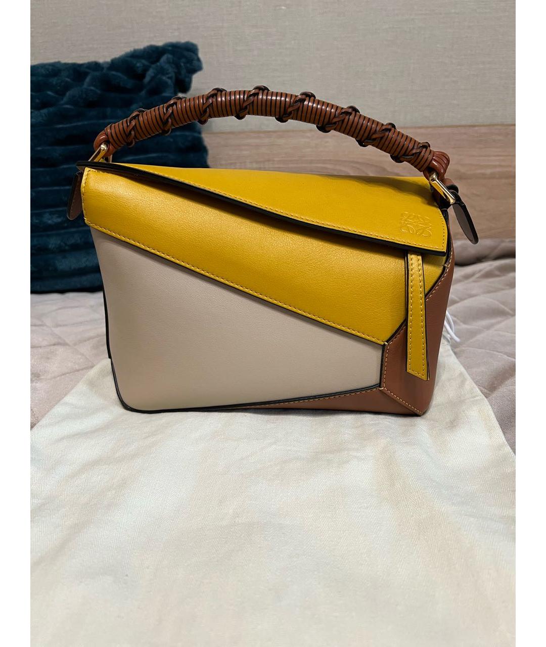 LOEWE Коричневая кожаная сумка тоут, фото 2