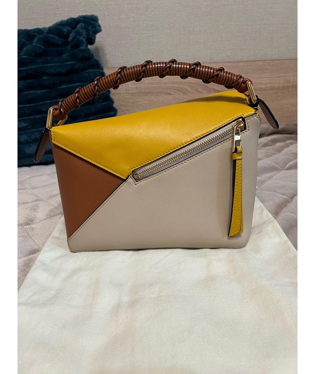 LOEWE Коричневая кожаная сумка тоут, фото 3