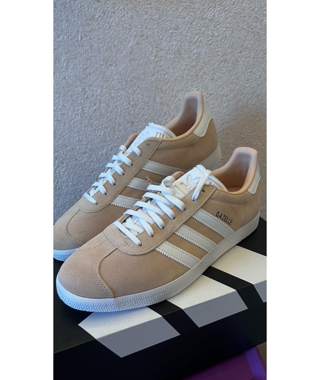 ADIDAS Бежевые замшевые кеды, фото 5