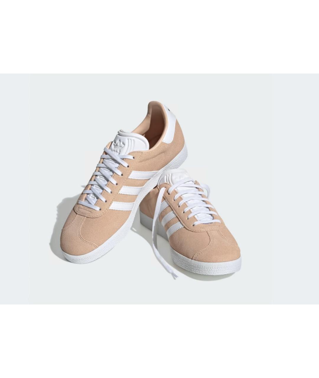 ADIDAS Бежевые замшевые кеды, фото 2