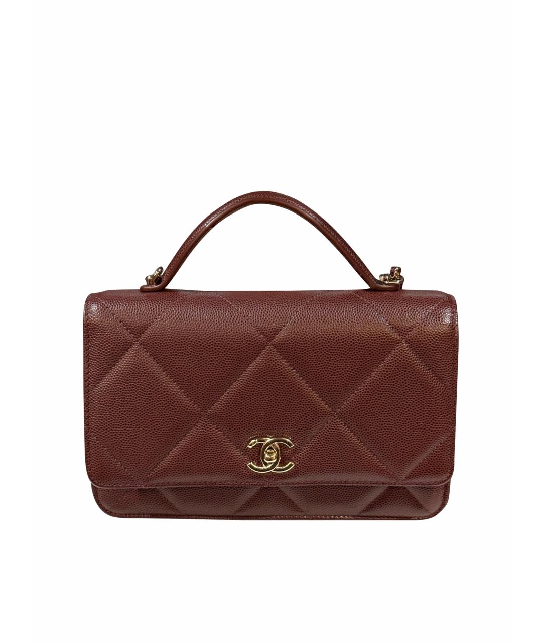 CHANEL Коричневая кожаная сумка через плечо, фото 1