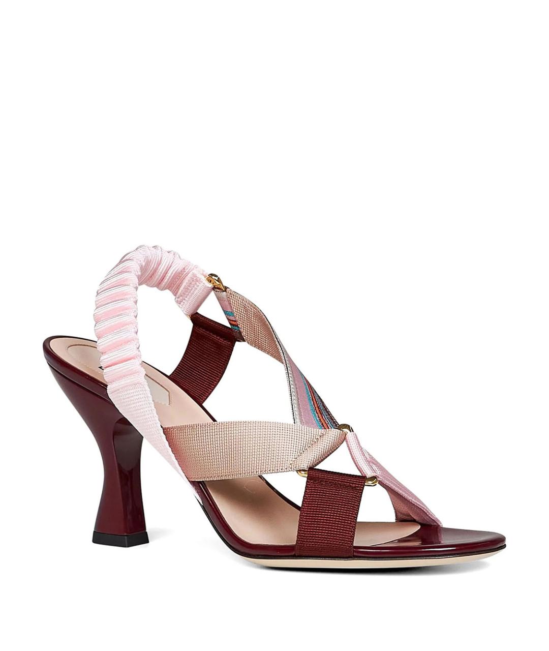 FENDI Мульти текстильные босоножки, фото 2
