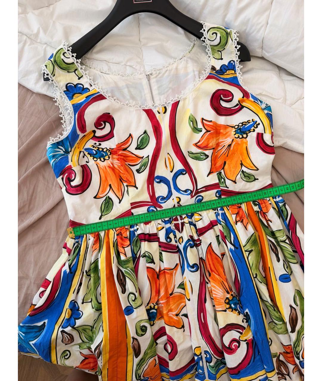 DOLCE&GABBANA Мульти хлопковое повседневное платье, фото 7