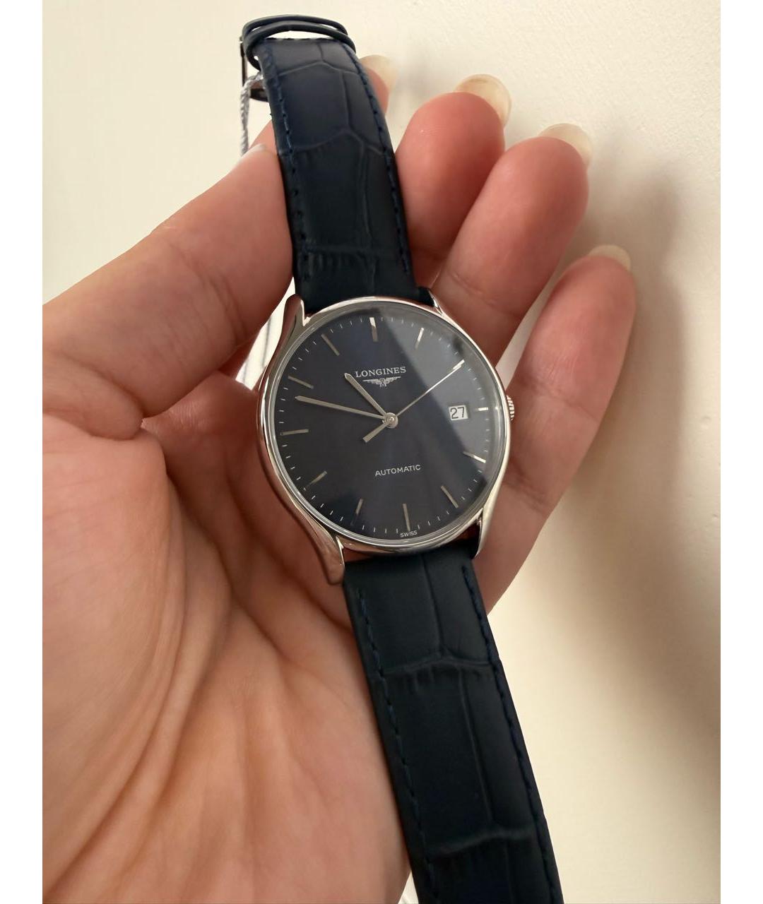 LONGINES Темно-синие металлические часы, фото 5