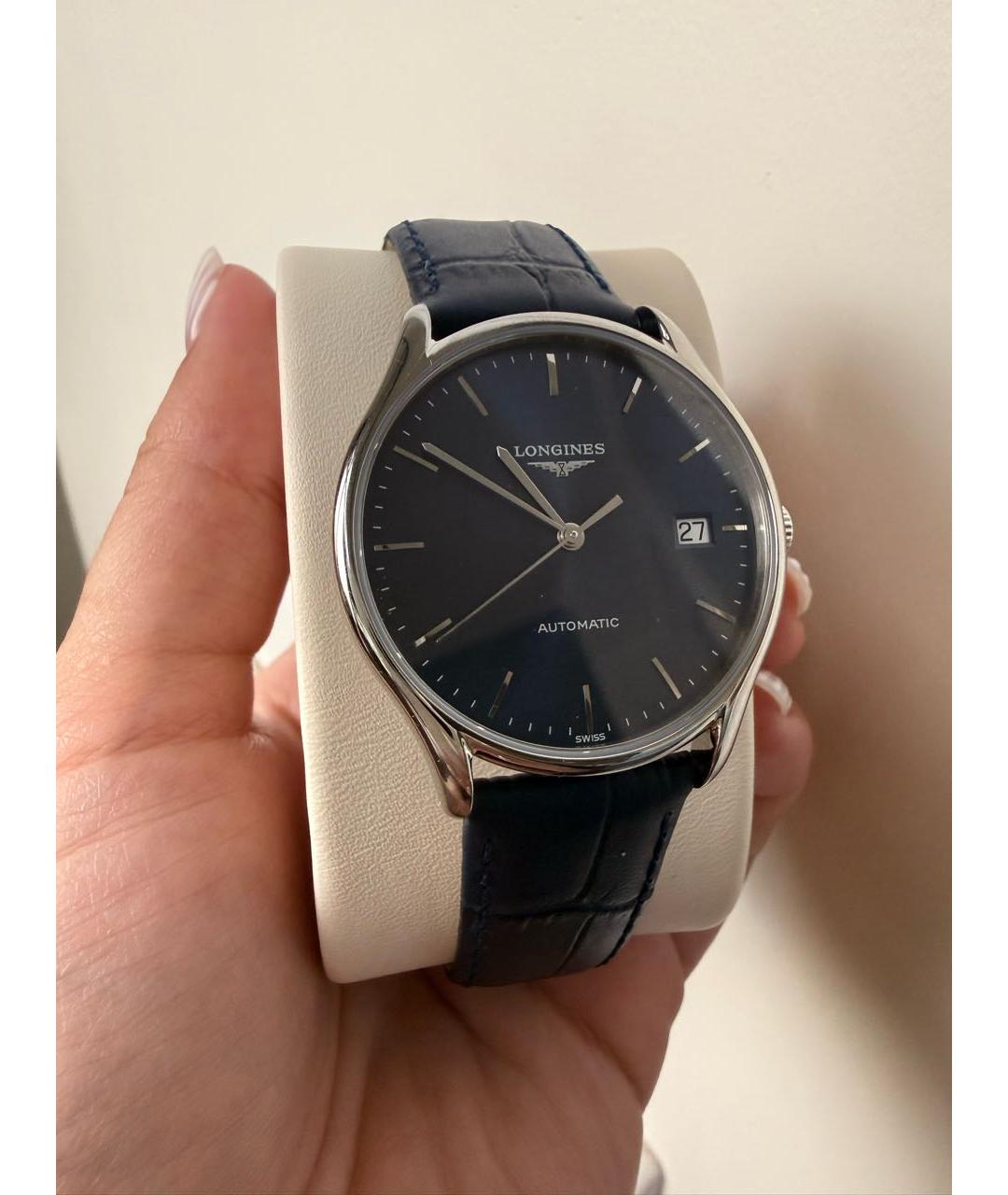 LONGINES Темно-синие металлические часы, фото 2