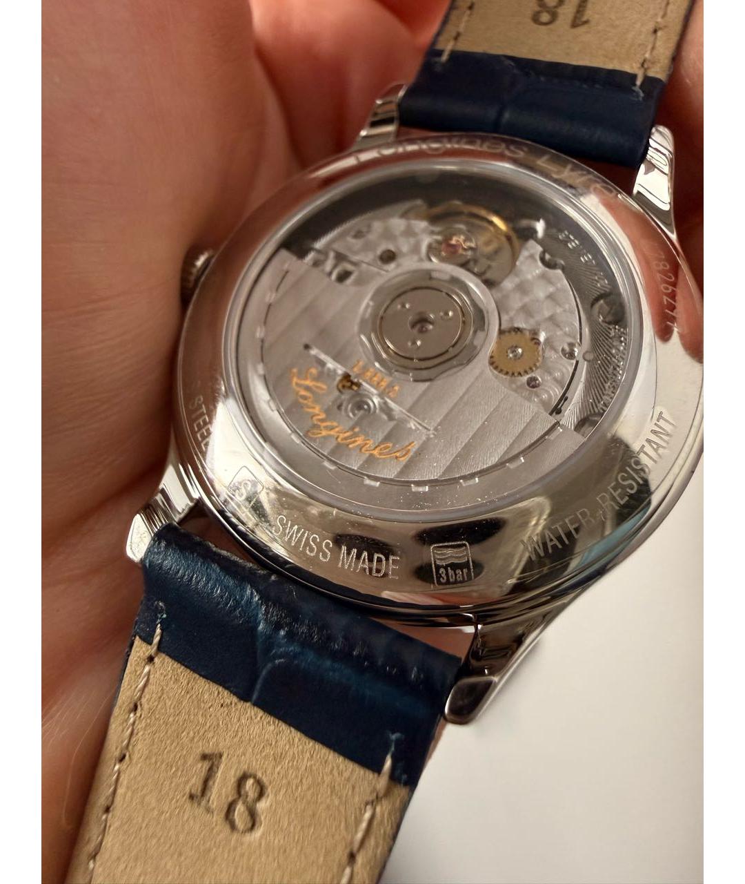 LONGINES Темно-синие металлические часы, фото 4