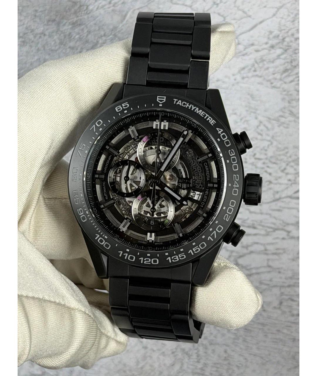 TAG HEUER Черные керамические часы, фото 2