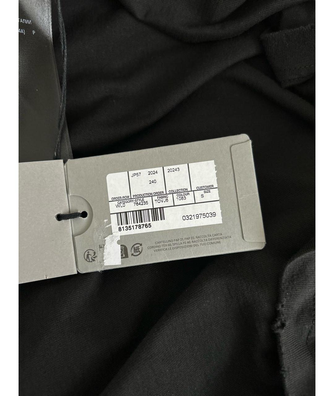 BALENCIAGA Черная хлопковая футболка, фото 6