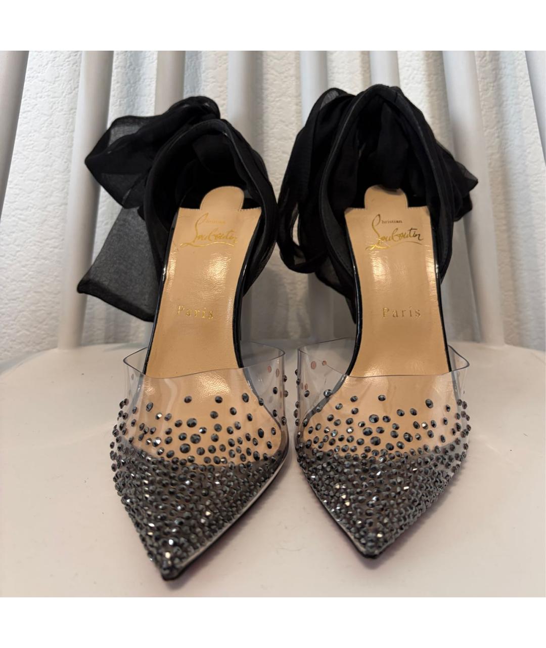 CHRISTIAN LOUBOUTIN Черные резиновые туфли, фото 2