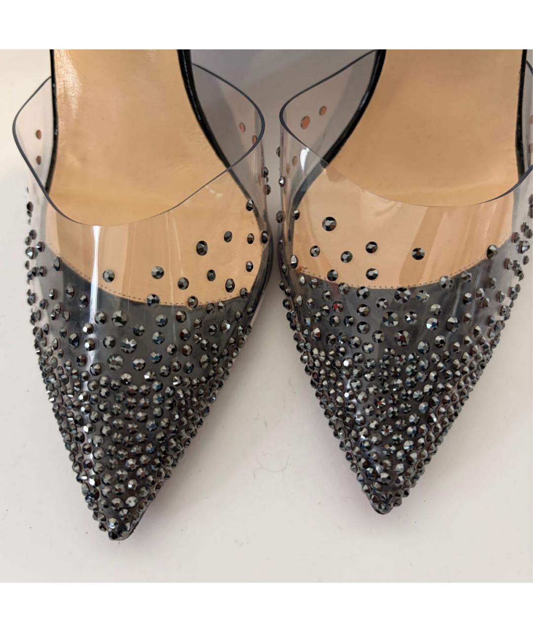 CHRISTIAN LOUBOUTIN Черные резиновые туфли, фото 4