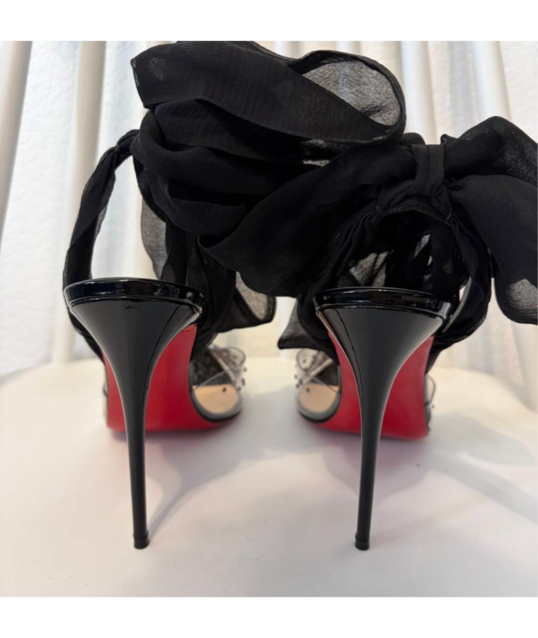 CHRISTIAN LOUBOUTIN Черные резиновые туфли, фото 6