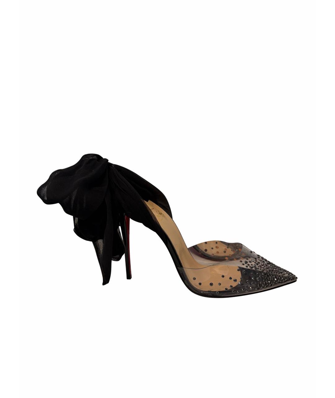 CHRISTIAN LOUBOUTIN Черные резиновые туфли, фото 1