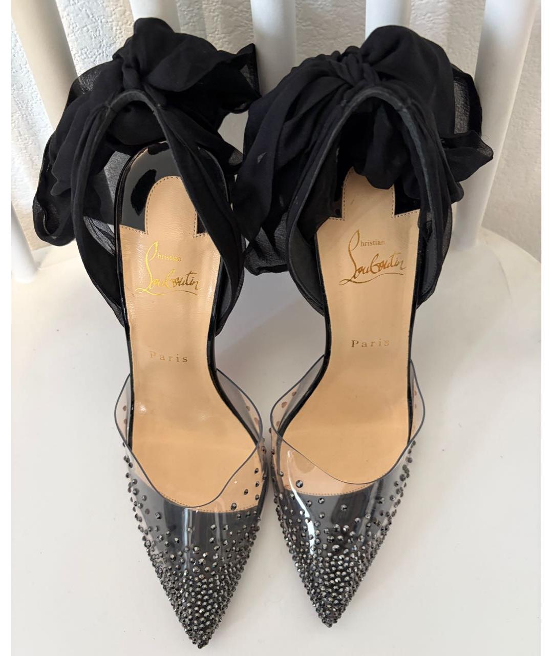 CHRISTIAN LOUBOUTIN Черные резиновые туфли, фото 3