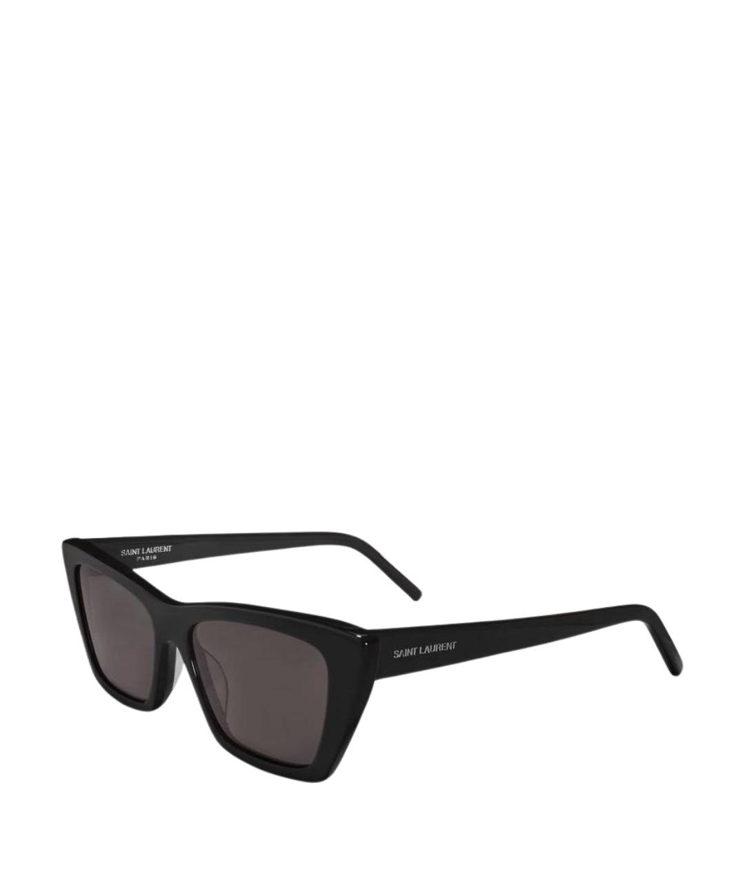 SAINT LAURENT Черные пластиковые солнцезащитные очки, фото 1