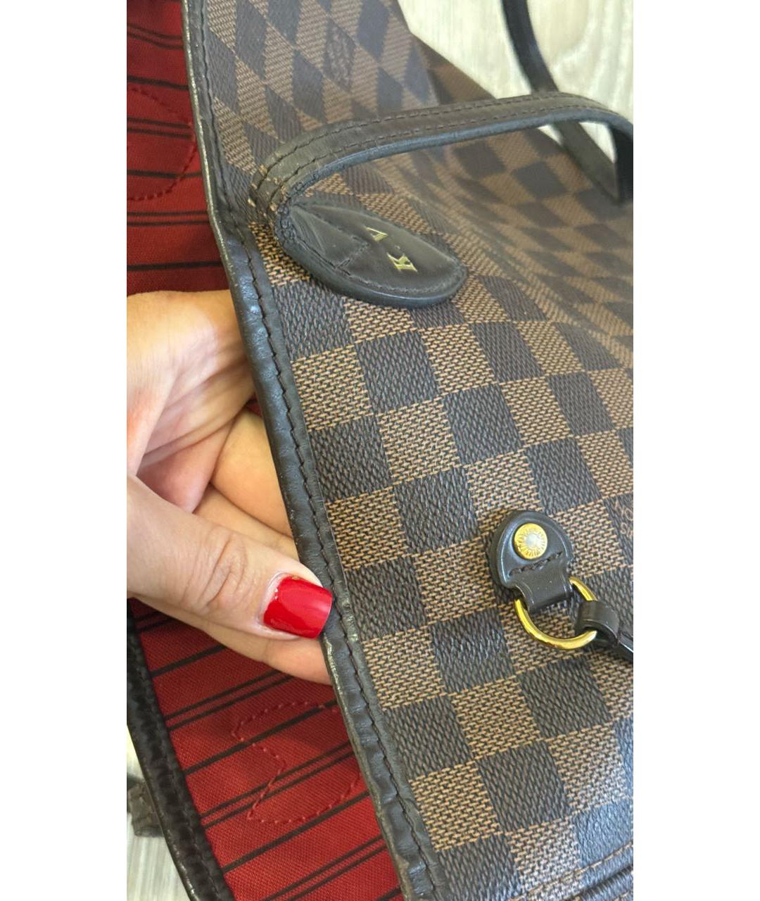 LOUIS VUITTON Коричневая сумка тоут, фото 8