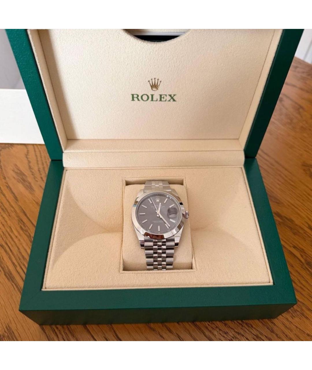 ROLEX Серые часы, фото 3