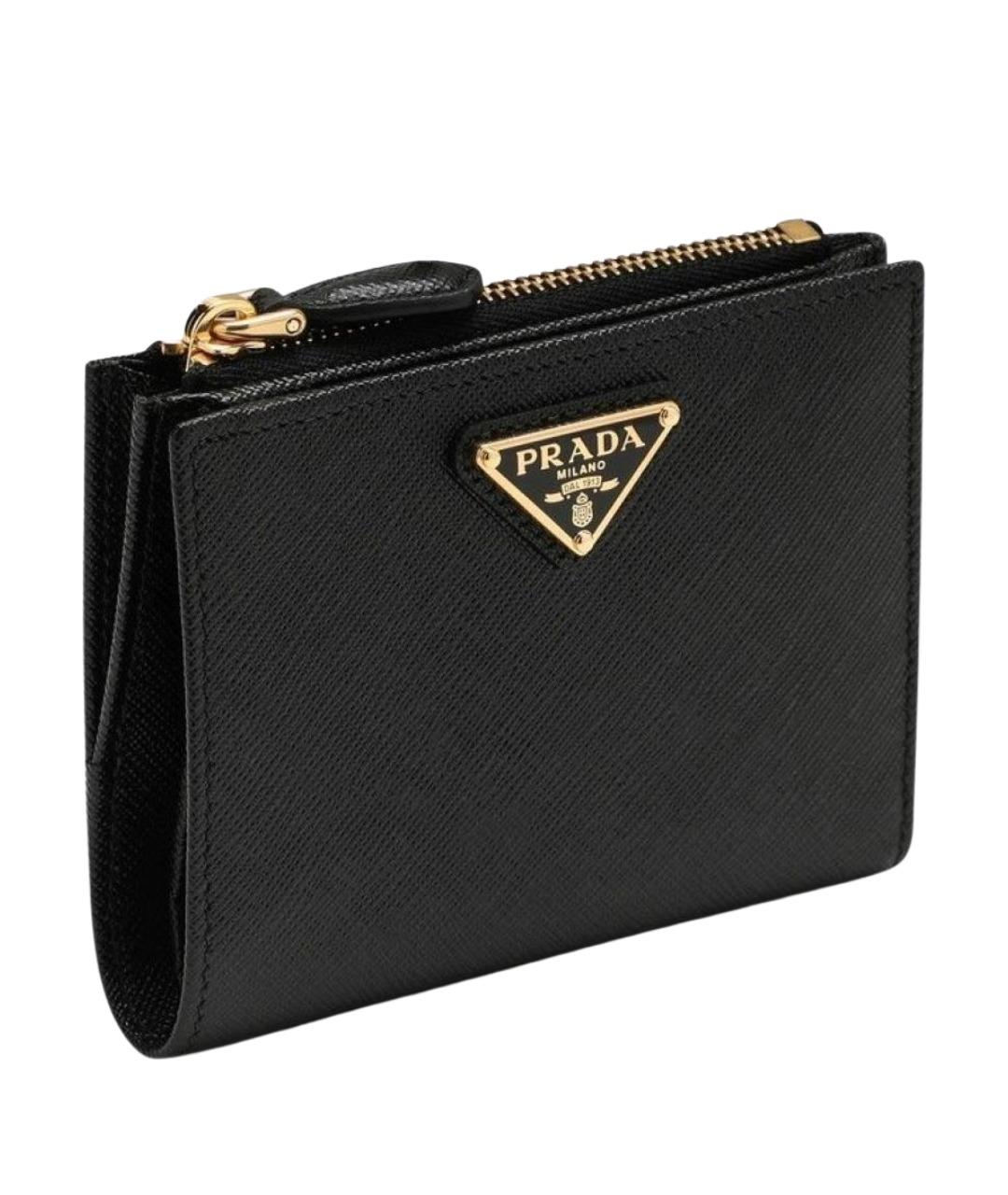 PRADA Черный кожаный кошелек, фото 1