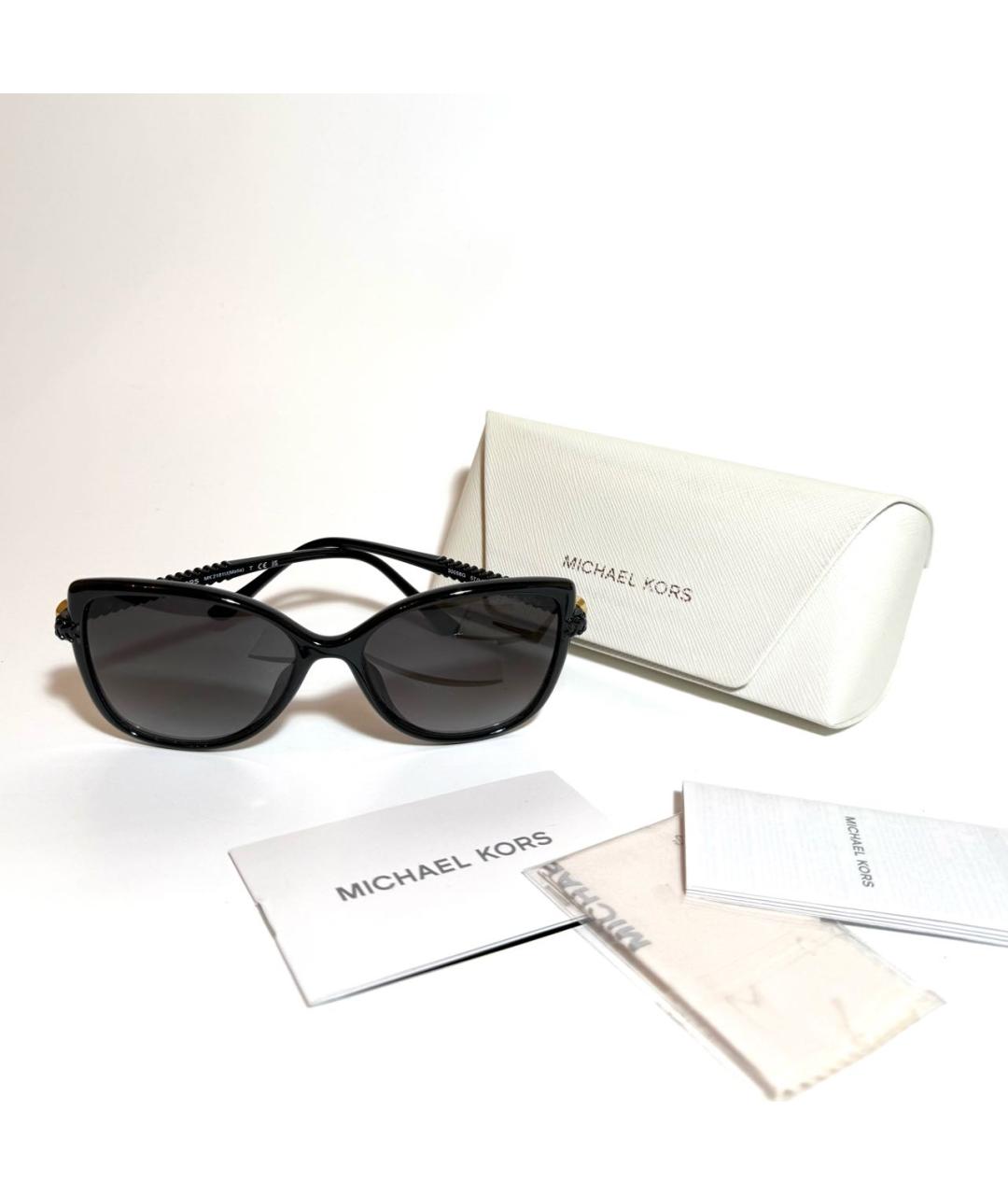 MICHAEL KORS Черные пластиковые солнцезащитные очки, фото 5