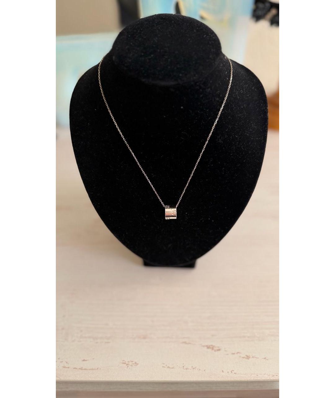 GUCCI Серебряное колье из белого золота, фото 2