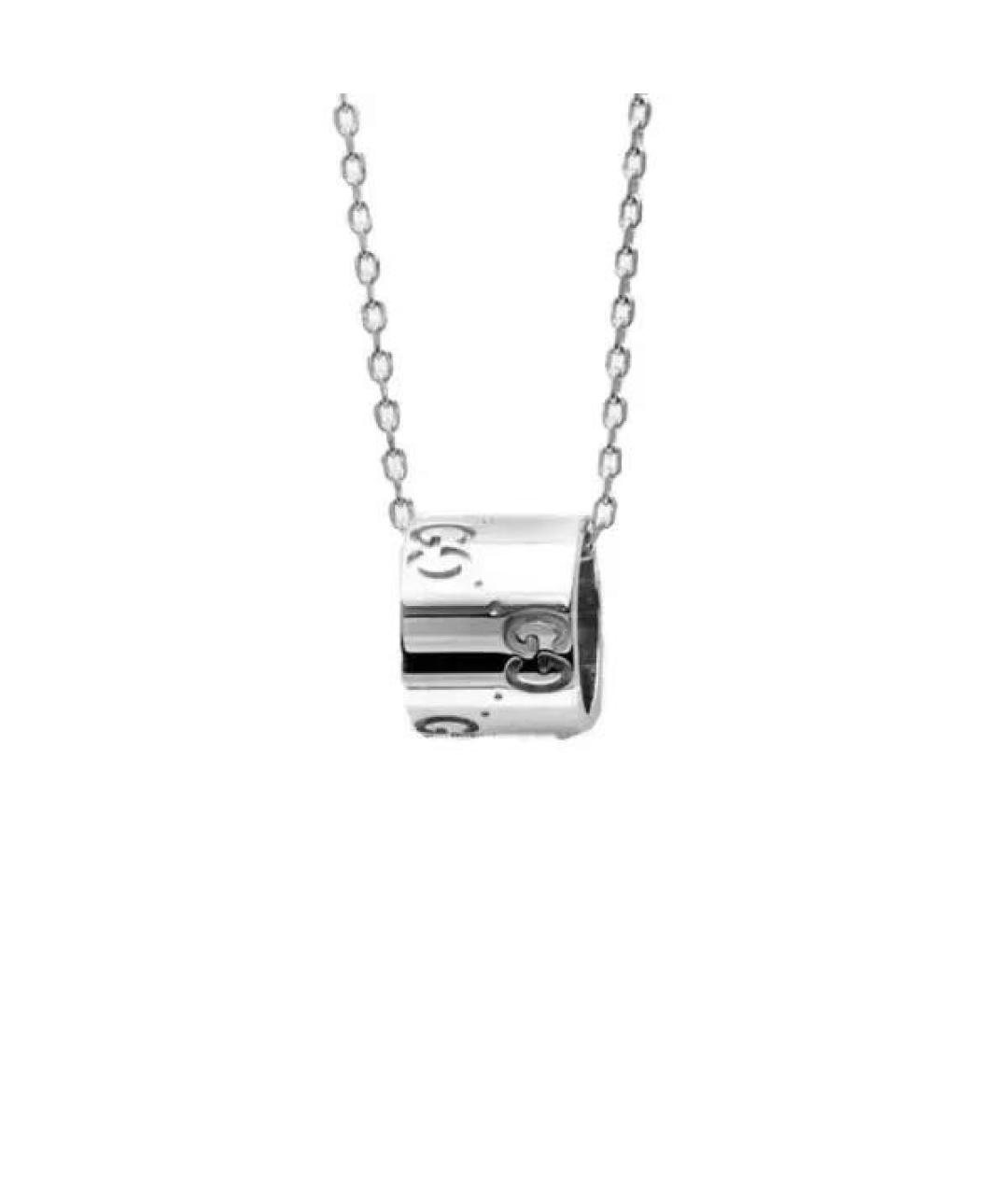 GUCCI Серебряное колье из белого золота, фото 1