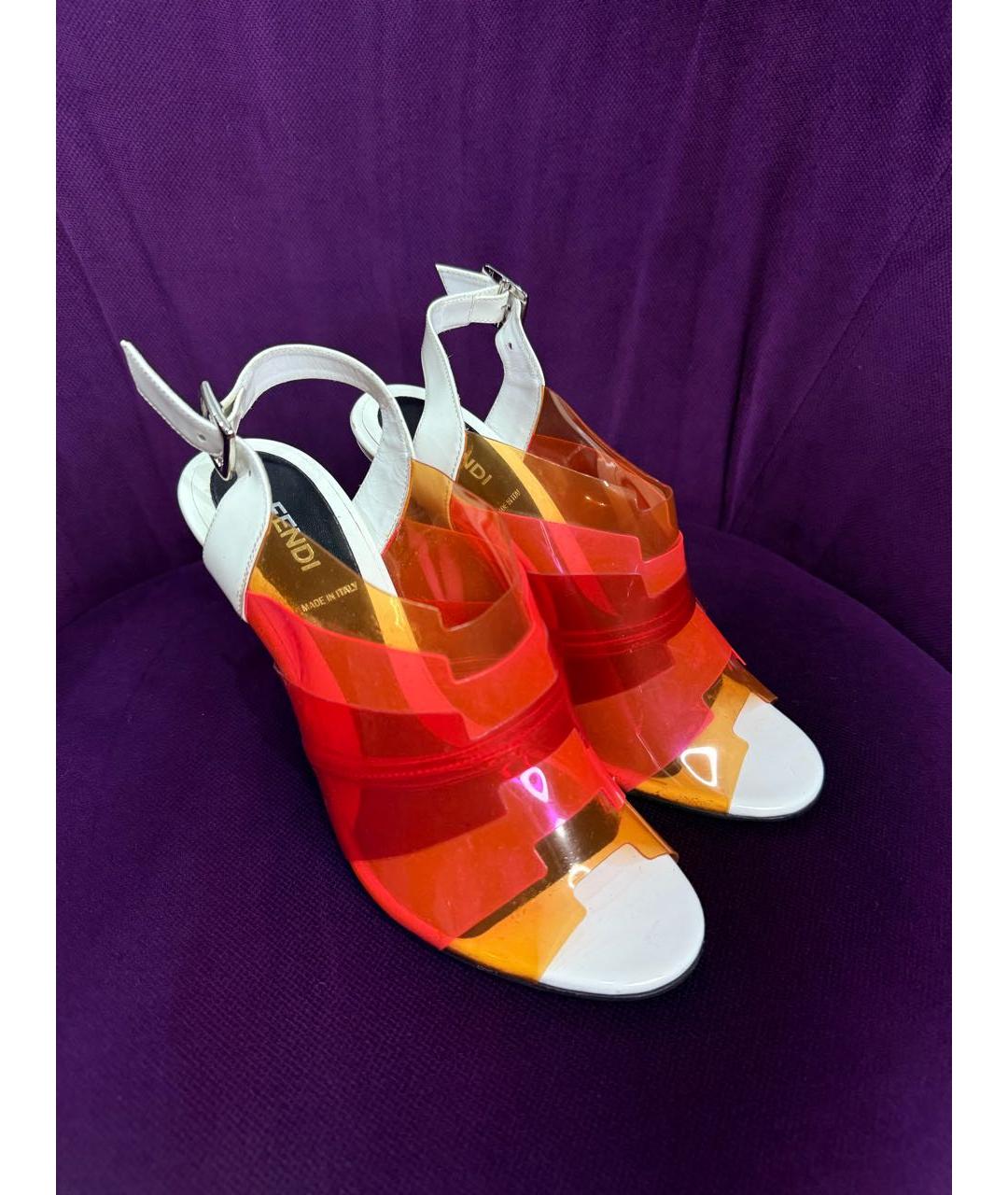 FENDI Мульти босоножки, фото 6