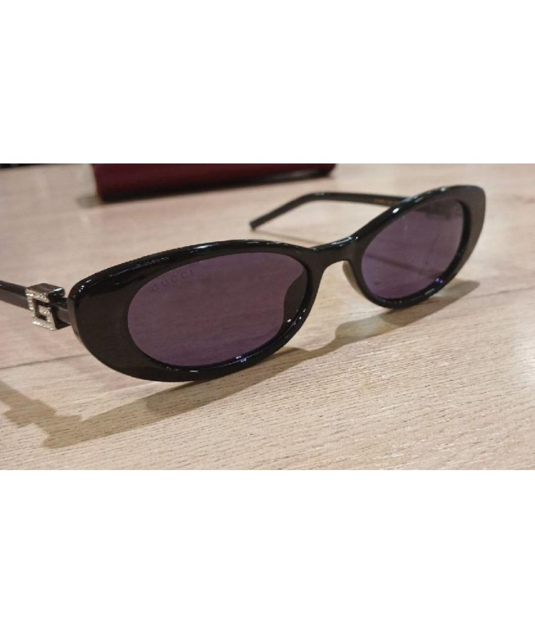 GUCCI Черные пластиковые солнцезащитные очки, фото 3