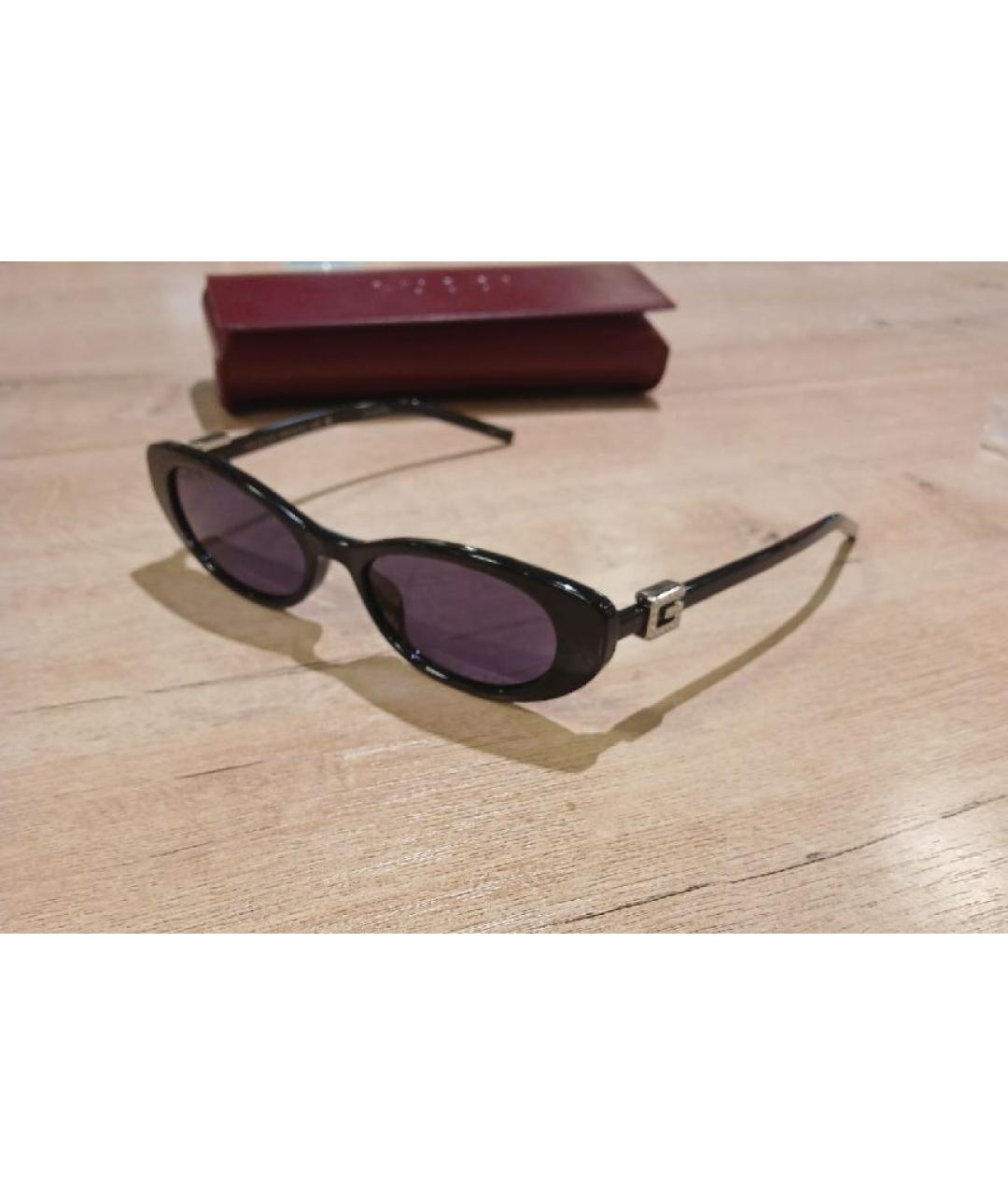 GUCCI Черные пластиковые солнцезащитные очки, фото 9