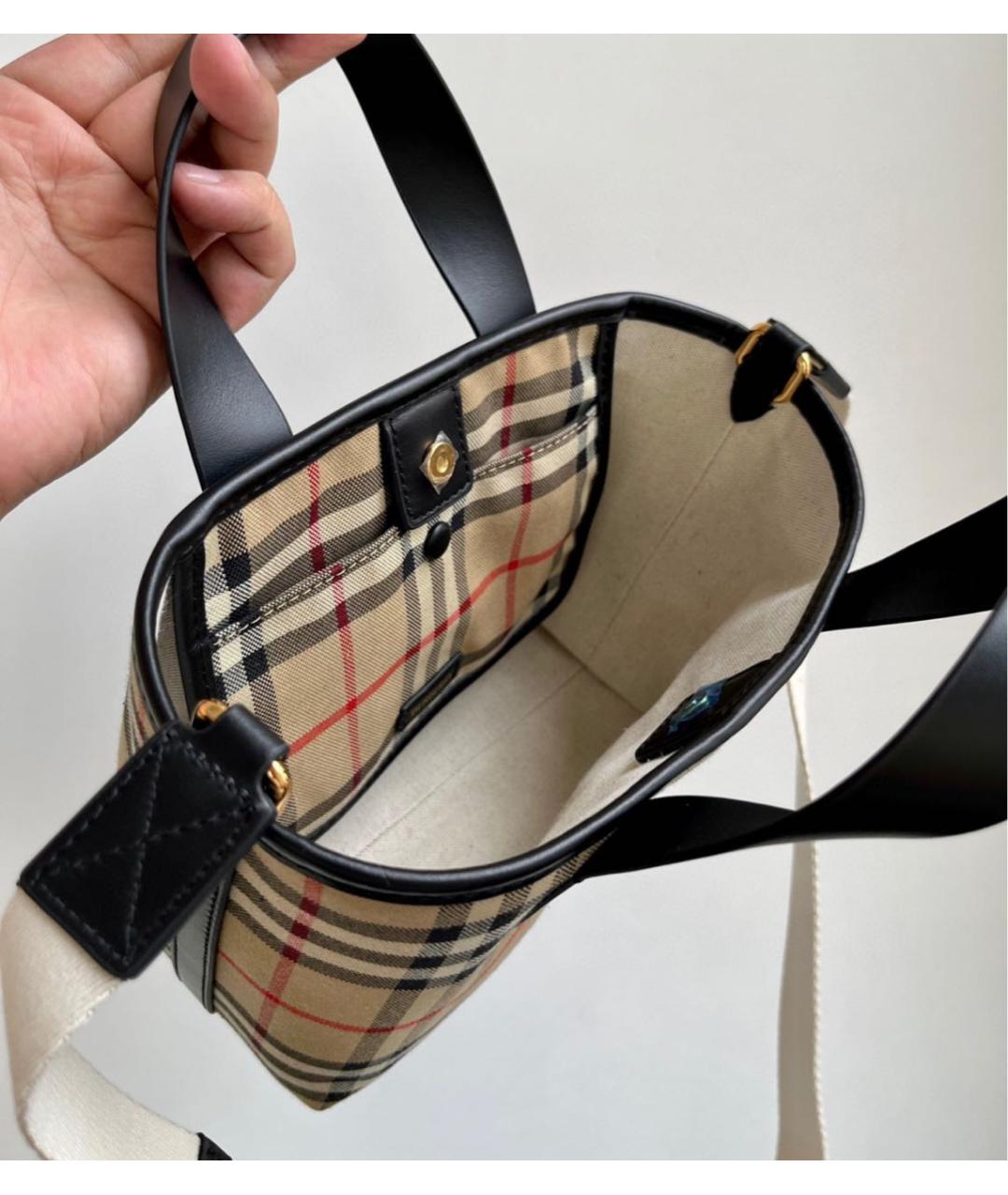 BURBERRY Коричневая сумка тоут, фото 7