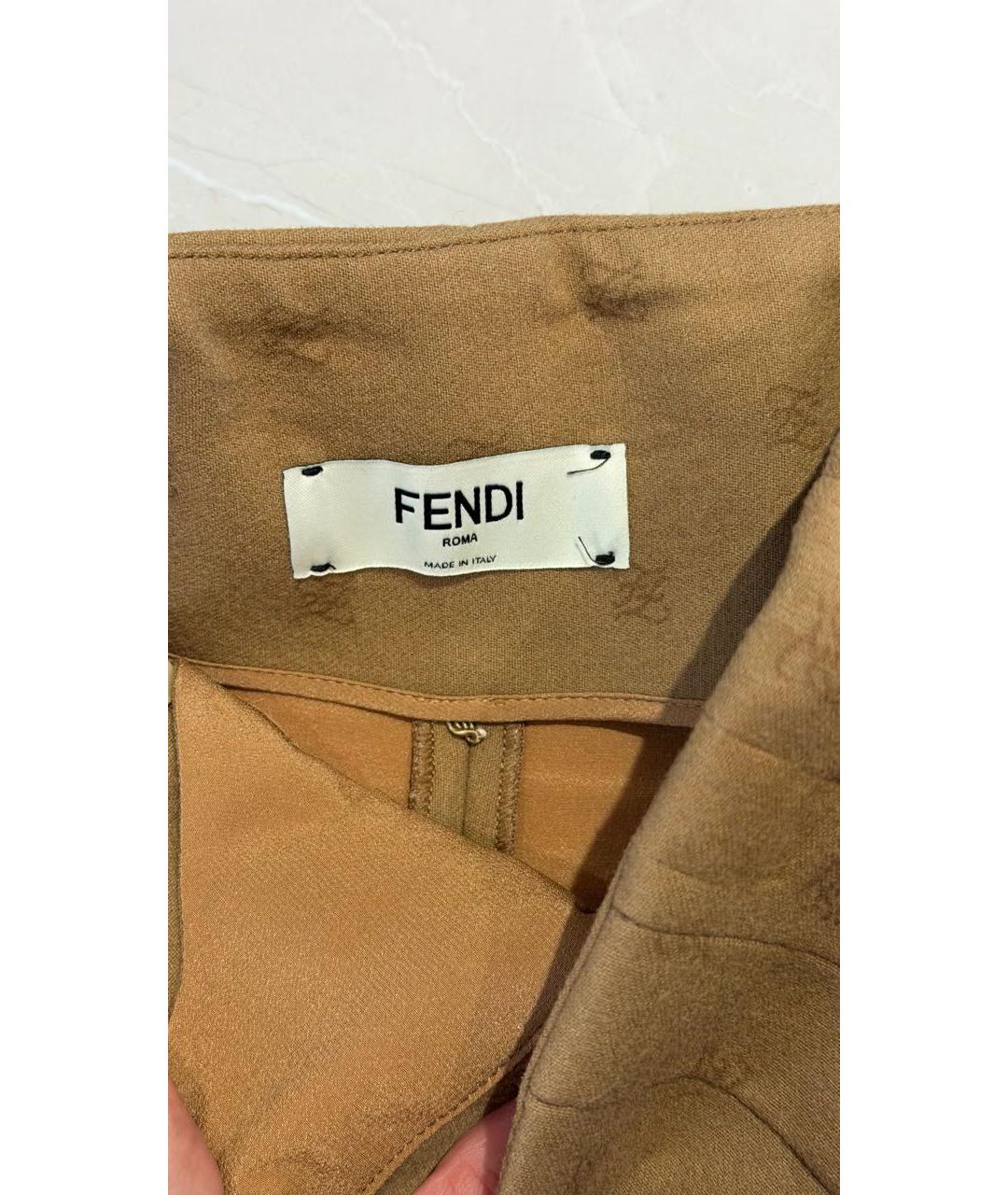 FENDI Коричневые шорты, фото 4