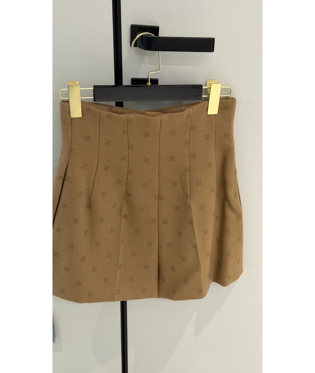 FENDI Коричневые шорты, фото 2