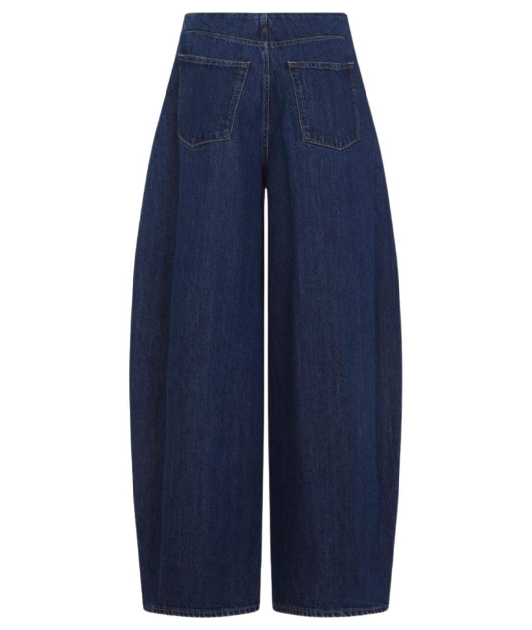 JIL SANDER Синие хлопковые прямые джинсы, фото 2