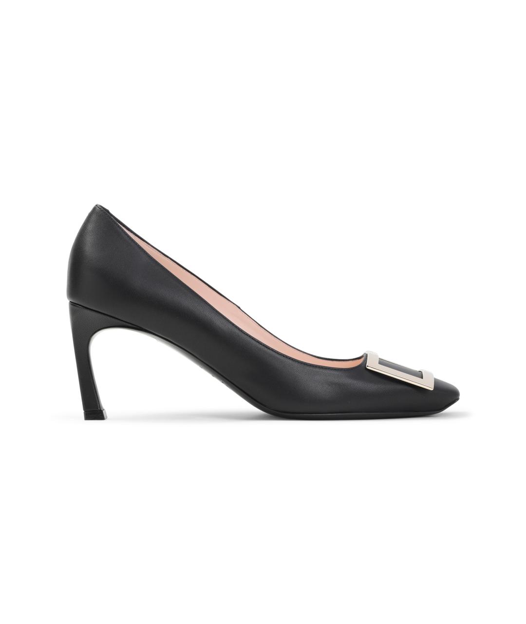 ROGER VIVIER Черные кожаные туфли, фото 1