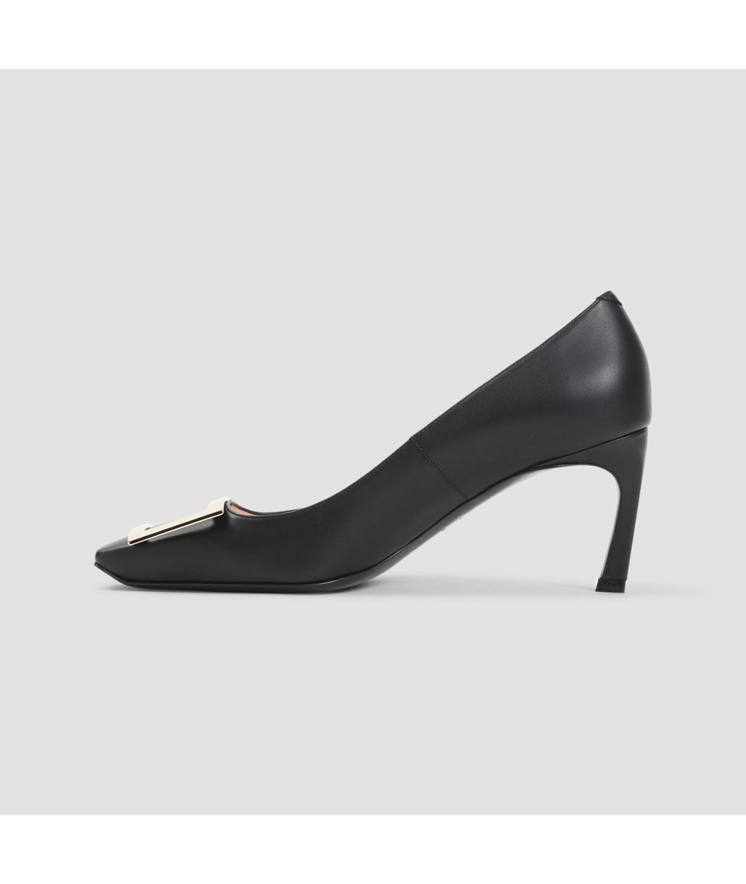 ROGER VIVIER Черные кожаные туфли, фото 3