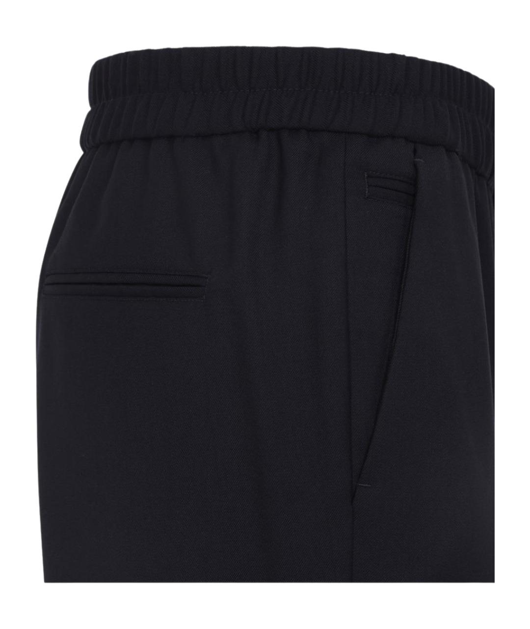 PAUL SMITH Темно-синие шерстяные повседневные брюки, фото 3