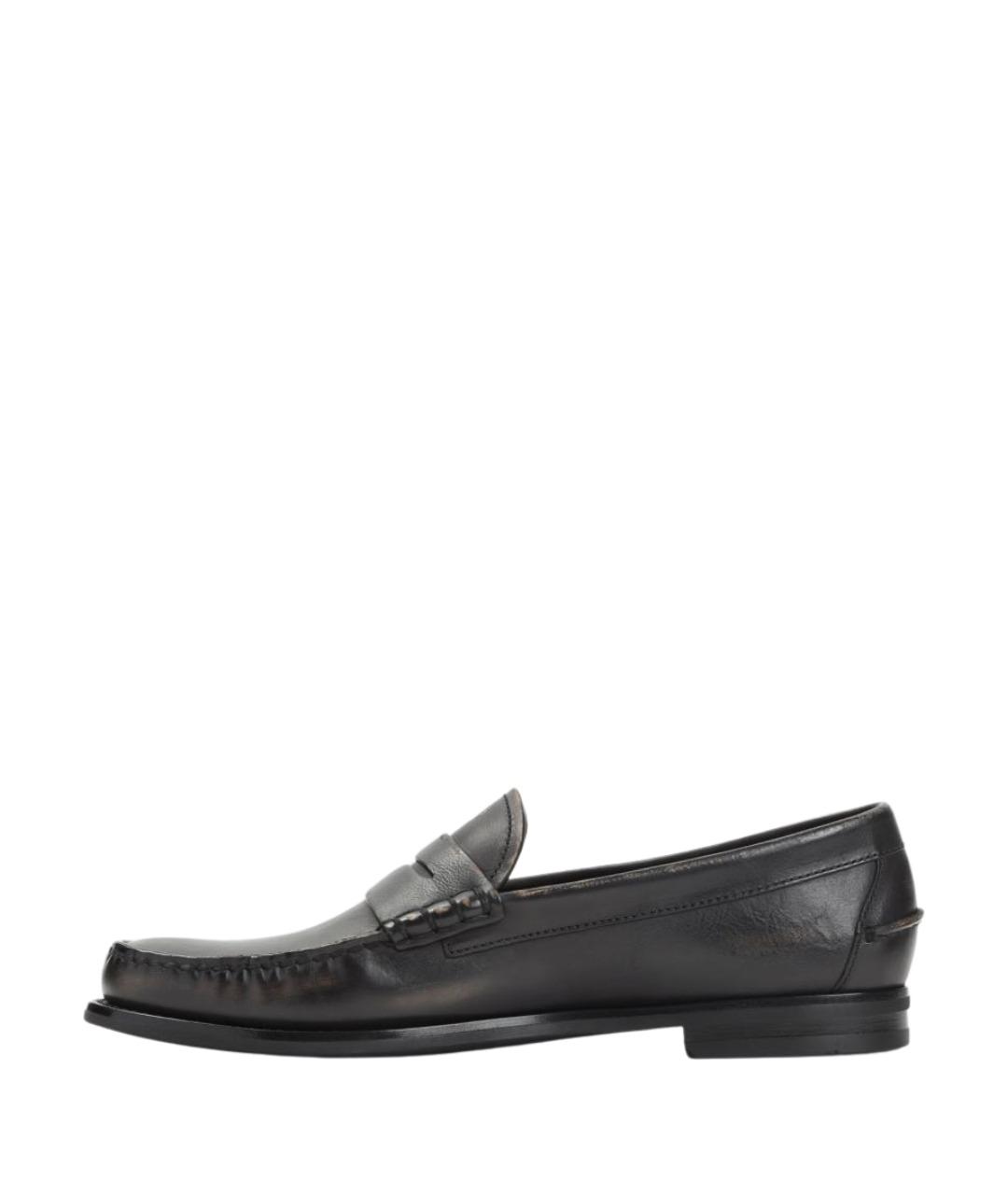 PRADA Черные кожаные лоферы, фото 2