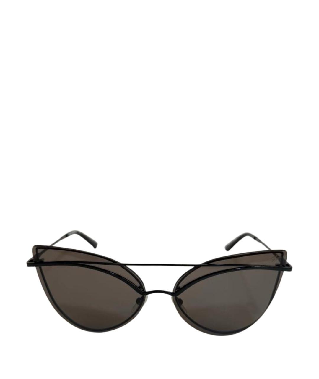 KARL LAGERFELD Черные металлические солнцезащитные очки, фото 1