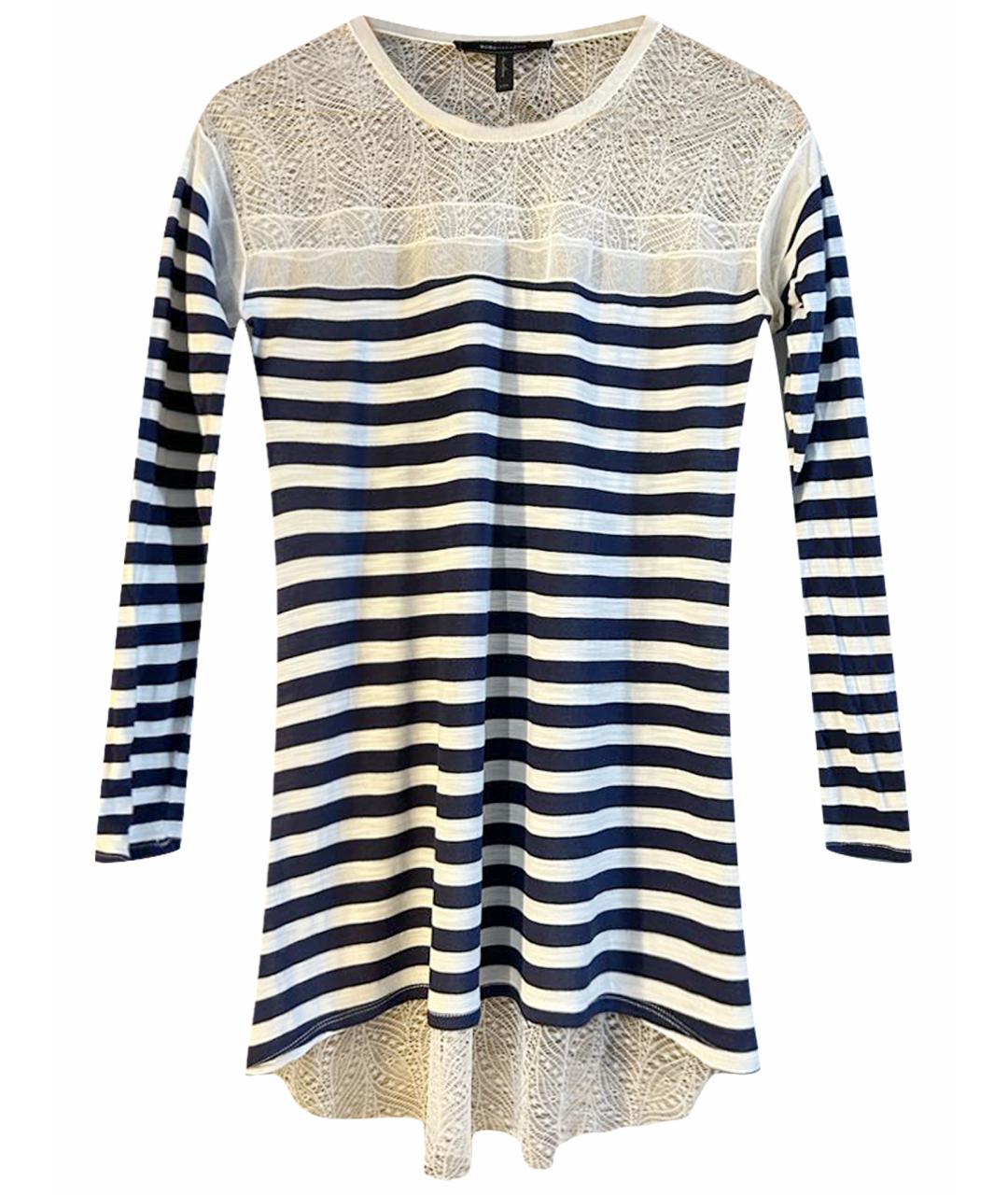 BCBG MAXAZRIA Синяя хлопковая блузы, фото 1