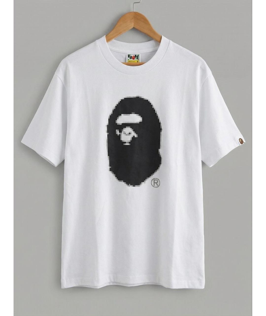 BAPE Белая хлопковая футболка, фото 10