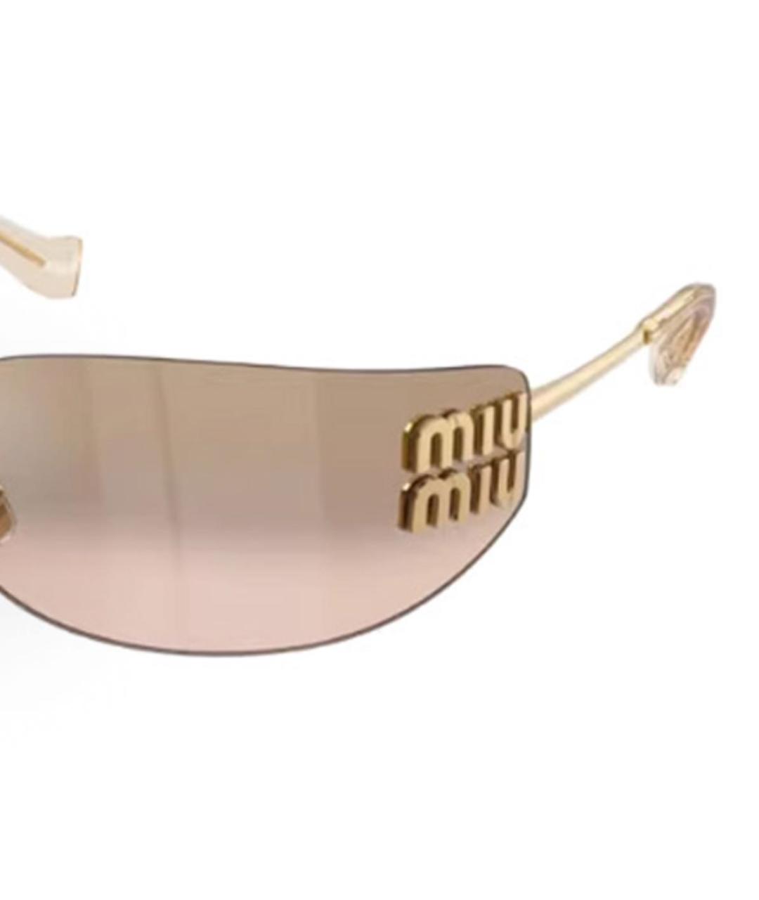 MIU MIU Бежевые солнцезащитные очки, фото 3
